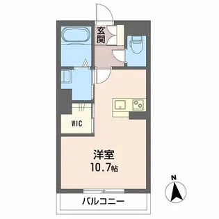チェルシー 西津田 West【1階】の間取り
