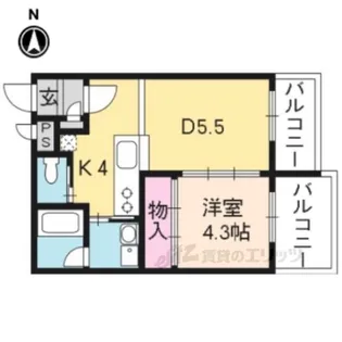 はぴねす【3階】の間取り