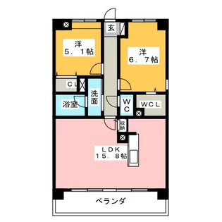プラチナムスクエア【4階】の間取り