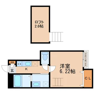 アスコット文化町【1階】の間取り