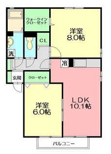 マノワール.ヒサシII【1階】の間取り