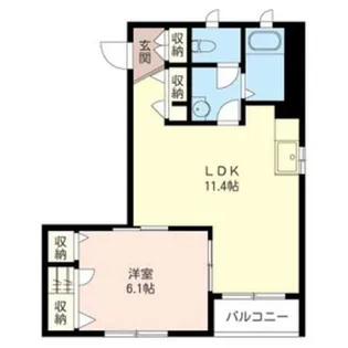 サニーサイド三ツ沢【3階】の間取り