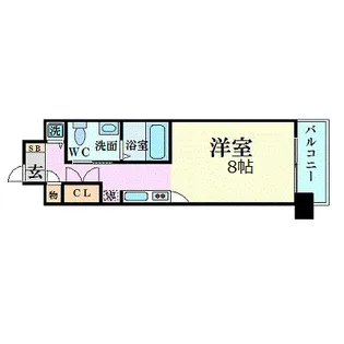 エスリード御堂筋梅田【9階】の間取り