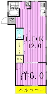 山幸ハイツ【2階】の間取り