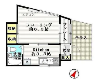 南川荘【1階】の間取り