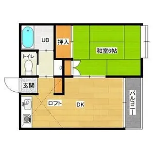 アルビヨン下大口【1階】の間取り