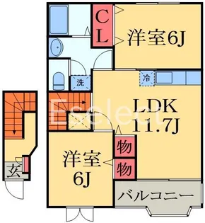 プリムヴェールIII【2階】の間取り
