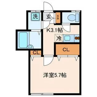 エスポア 1202号室【2階】の間取り