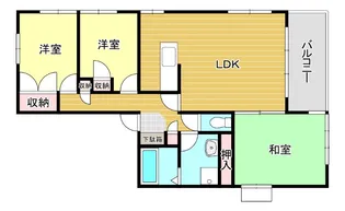 オークス西新【2階】の間取り