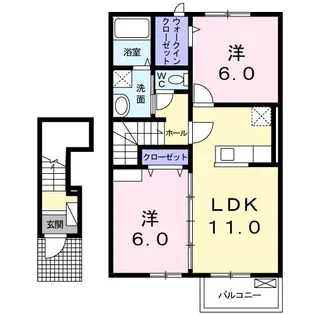 モダンK・III【2階】の間取り
