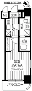 グリフィン横浜・桜木町駅前弐番館【8階】の間取り