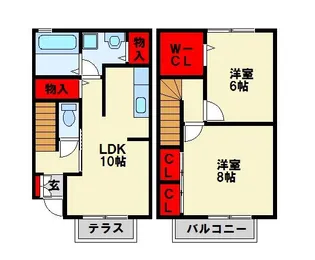 グリーンハウスI棟の間取り
