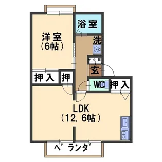 フォンティーヌハイツA.B棟【2階】の間取り