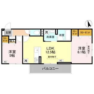 Raffine宿郷【3階】の間取り