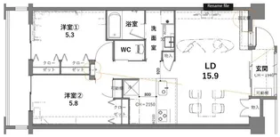 シティコート目黒【2階】の間取り