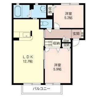 Calf Bridge【2階】の間取り