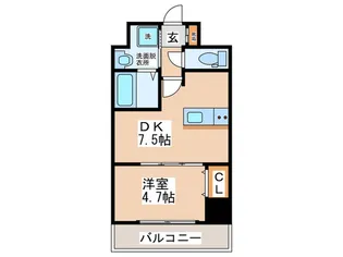 クローバーメゾン我孫子【4階】の間取り