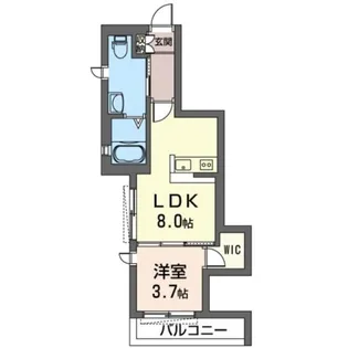 クオレール下北沢【1階】の間取り