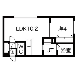 Le sucre豊平公園【2階】の間取り
