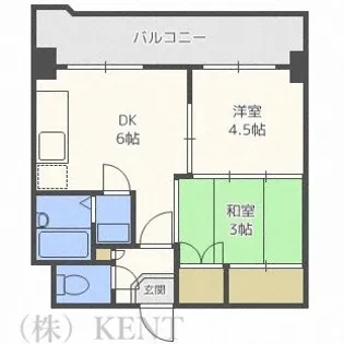 ヴィブレ大和【6階】の間取り