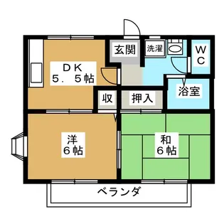 サンセジュール【1階】の間取り