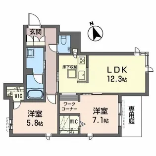 ShaMaison HARMONIE 甲子園【1階】の間取り
