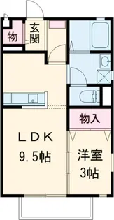 グッドラック【2階】の間取り
