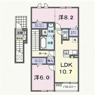 クローリス III【2階】の間取り
