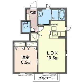 ラ・グランシューズC【1階】の間取り