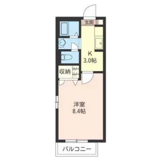 シティ東 八番館【1階】の間取り
