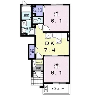 プリマヴェーラB【1階】の間取り