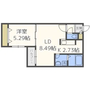 Cheval北10条【2階】の間取り