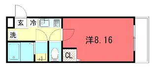 (仮)フラッティ北白川【2階】の間取り