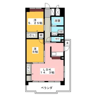 レイクヒル吹戸【2階】の間取り