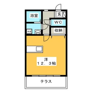 ライフイン・セリュー【1階】の間取り