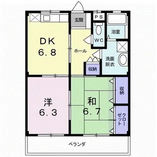 エステートSUGI I【3階】の間取り
