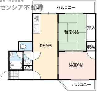 コーポ白樺古市【3階】の間取り