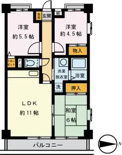 アーベイン成城【3階】の間取り