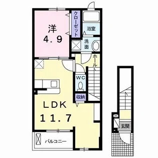 グランジェロ【2階】の間取り