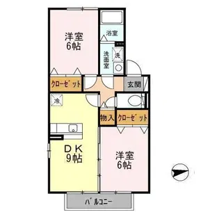 ラフィーネあさか B【2階】の間取り