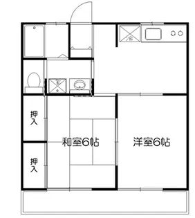 鈴の木ハイツ【2階】の間取り