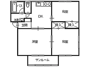 アーバネットパレス諏訪【1階】の間取り
