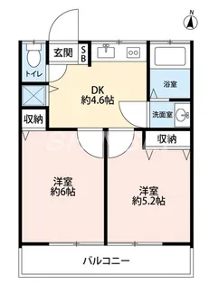 新栄コーポ【1階】の間取り
