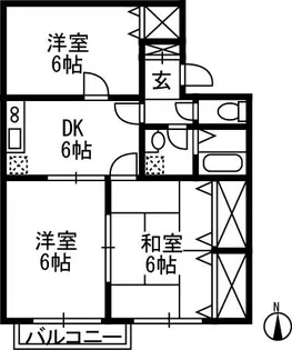 群馬県高崎市棟高町【アパート】の間取り
