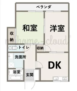 ニューサンハイツK【1階】の間取り