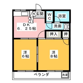 北マンション【3階】の間取り