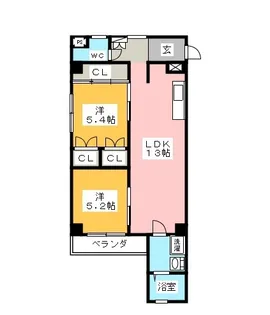リベラほうしょう【3階】の間取り