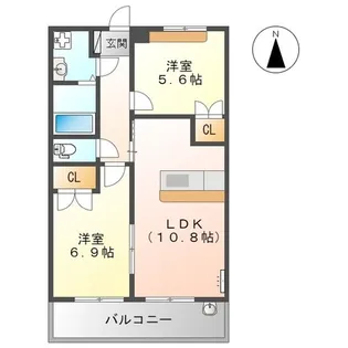 千葉県長生郡一宮町一宮【アパート】の間取り