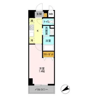 アンクレージュ西船橋【5階】の間取り