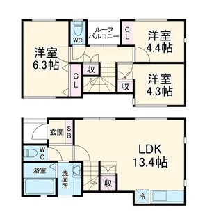 埼玉県さいたま市浦和区北浦和3【一戸建】の間取り